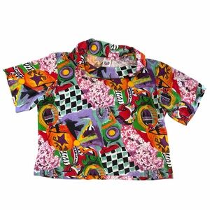 Colorful Abstract Women's Short Sleeve Top